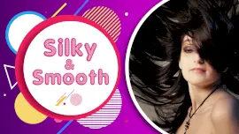 Online Editable Silky and Smooth Women's Hair Makeup GIF Post