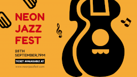 Online Editable Neon Jazz Music Fest GIF Post