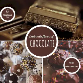 Online Editable Dark Choco Chocolate GIF Post