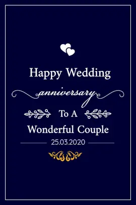 Online Editable Wedding Anniversary Greetings Pinterest Graphic
