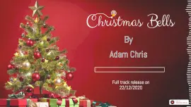Online Editable Red Circular Christmas Music Audiogram