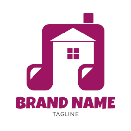 Online Editable Dark Pink Music Education & School Logo