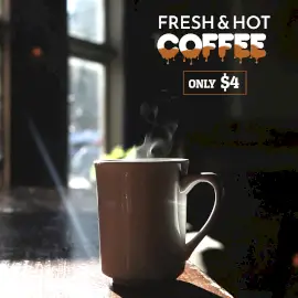 Online Editable Coffee Advertisement with Snow Movement Cinemagraph