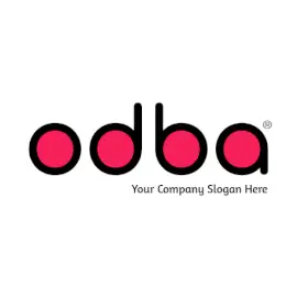 Online Editable Hot Pink and Black Two Color Letter Based Logo