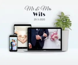 Online Editable Mr & Mrs Wils Multiple Devices Photo Mockup