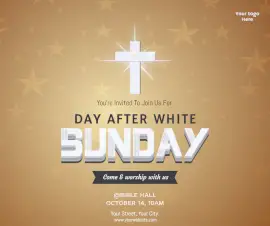 Online Editable Day After White Sunday Facebook Post