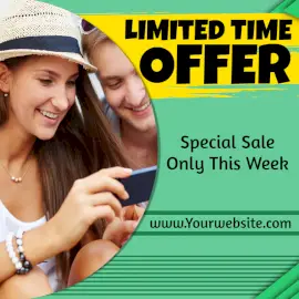 Online Editable Limited Period Offer Social Media Post