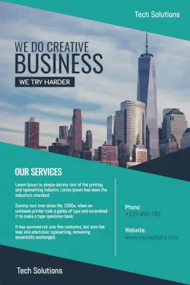 Online Editable Business Services Website Pinterest Graphic