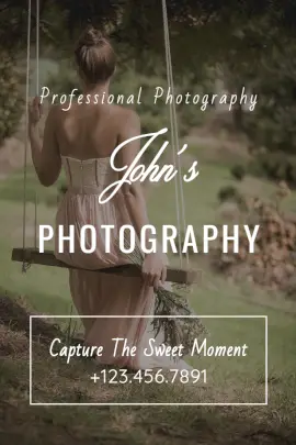 Online Editable Professional Photography Pinterest Graphic