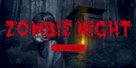 Online Editable Zombie Night Show Poster Twitter Post