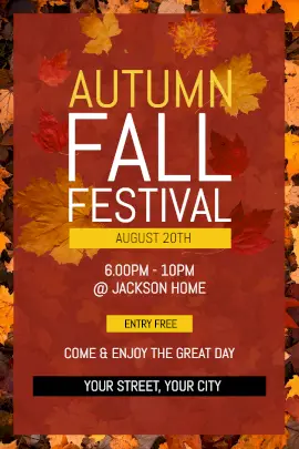 Online Editable Autumn Fall Festival Tumblr Graphic