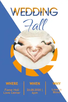 Online Editable Blue and White Wedding Fall Tumblr Graphic