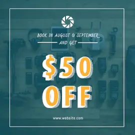 Online Editable Camera Sale Offer Instagram Ad