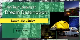 Online Editable Camping Promotion Twitter Post