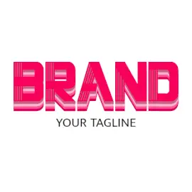 Online Editable Pink Multi-Layered Block Architecture & Construction Logo