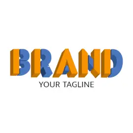 Online Editable Double Color Bricks Architecture & Construction Logo