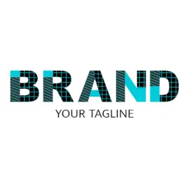 Online Editable Blue and Black Checked Architecture & Construction Logo