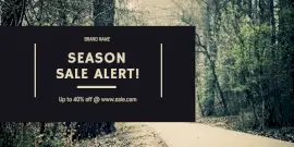 Online Editable Black Sale Alert Twitter Post