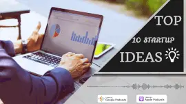 Online Editable Top 10 Startup Ideas Podcast Audiogram