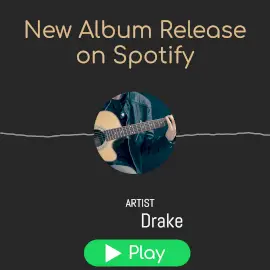 Online Editable New Album Release Promo on Spotify Music Audiogram