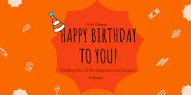 Online Editable Happy Birthday Wishes Twitter Post