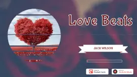 Online Editable Red Circular Love Beats Music Audiogram