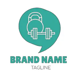 Online Editable Green Weighs Gym & Fitness Logo