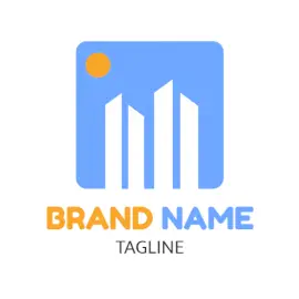 Online Editable City Towers Architecture & Construction Logo