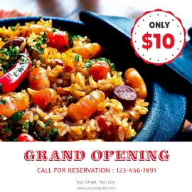 Online Editable Spicy Food Restaurant Opening Instagram Ad