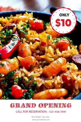 Online Editable Spicy Food Restaurant Opening Tumblr Graphic
