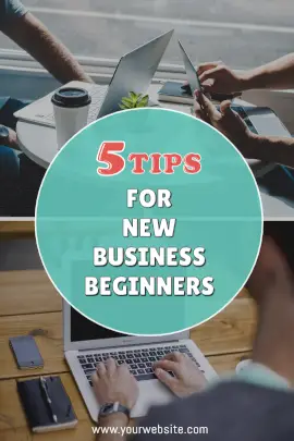 Online Editable Cyan Tips for Business Beginners Tumblr Graphic