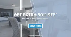 Online Editable Offer On Your First Interior Purchase Facebook Ad Medium