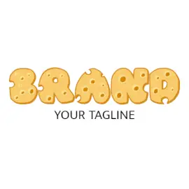 Online Editable Swiss Cheese Font Food & Drink Logo