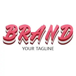 Online Editable Online Editable Pink and White Cassata Food & Drink Logo
