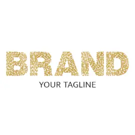 Online Editable Rice Grains Pattern Text Food & Drink Logo