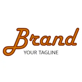 Online Editable Brown Saucy Text Food & Drink Logo