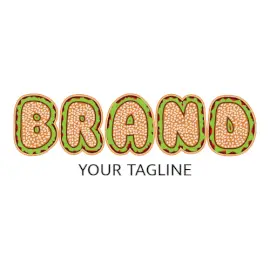 Online Editable Burger Fancy Text Food & Drink Logo