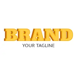 Online Editable Yellow Mustard 3D Font Food & Drink Logo