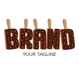 Online Editable Chocolate Popsicle Ice Cream Food & Drink Logo