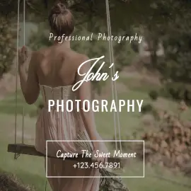 Online Editable John's Professional Photographer Facebook 3D Post