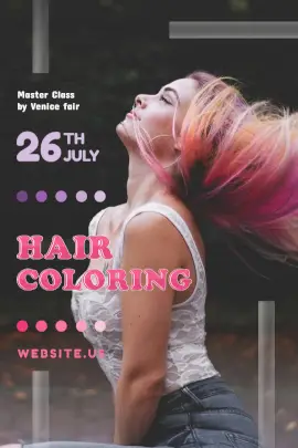 Online Editable Pink 3D Font Hair color Tumblr Graphic