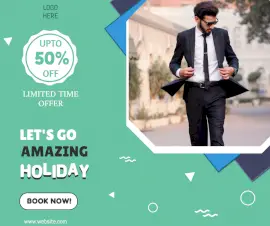 Online Editable Holiday Fashion Facebook Post