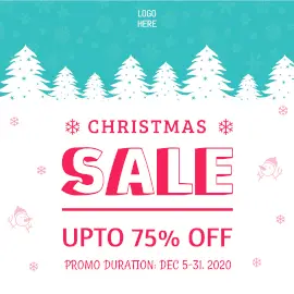 Online Editable Christmas Sale Offer Instagram Ad