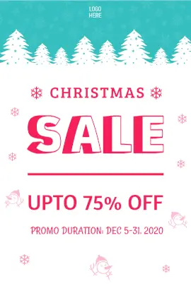 Online Editable Christmas Sale Offer Tumblr Graphic