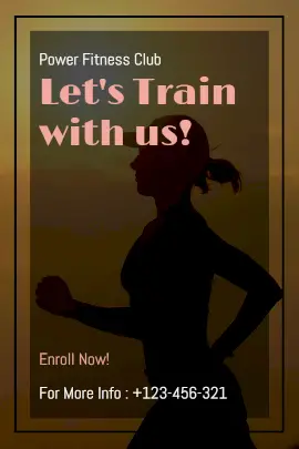 Online Editable Power Fitness Tumblr Graphic