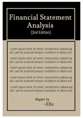 Online Editable Financial Statement Analysis Letter