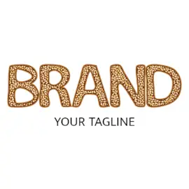 Online Editable Raw Nuts Themed Fancy Font Food & Drink Logo