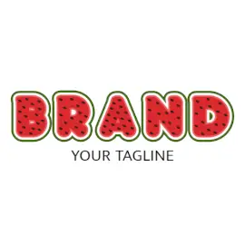 Online Editable Watermelon Font Food & Drink Logo