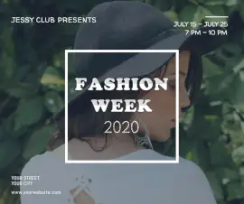Online Editable Fashion Week Collections Facebook Post