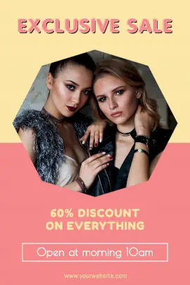 Online Editable Fashion Sale Discount Tumblr Graphic